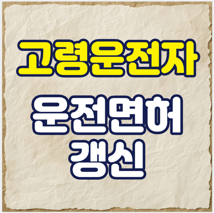 고령운전자 운전면허 갱신 썸네일